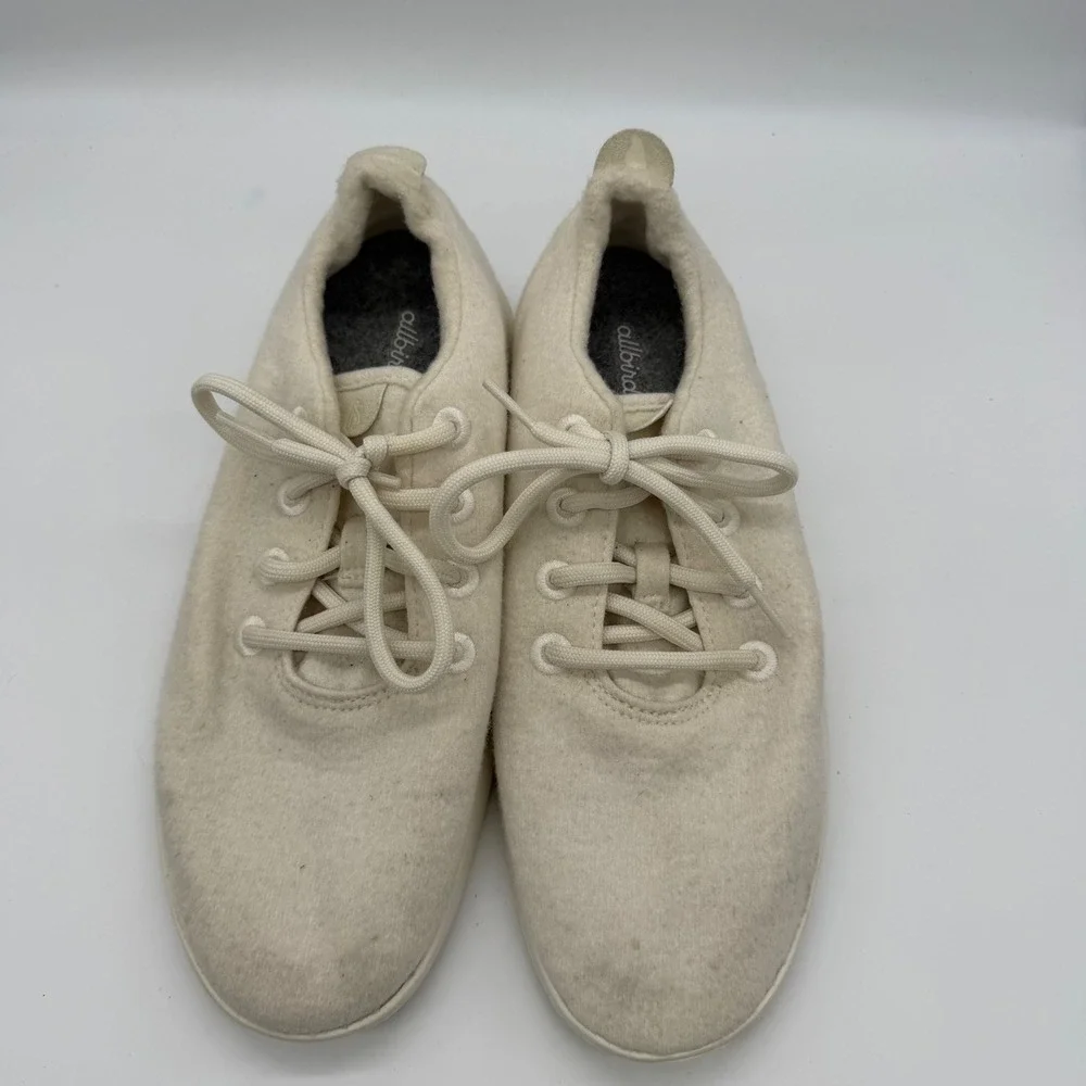 Allbirds Wool Runners Cream White Athletic Mens Size 9 Low Top Sneakers